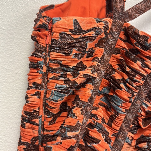 Anya open-back ruched floral-print silk-crepe maxi dress - Picture 10 of 11